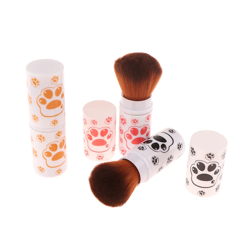 1pc Multi Functional Mini Cat's Paw Telescopic Makeup Brush Powder Blusher Powder Brush, Portable Beauty Tool