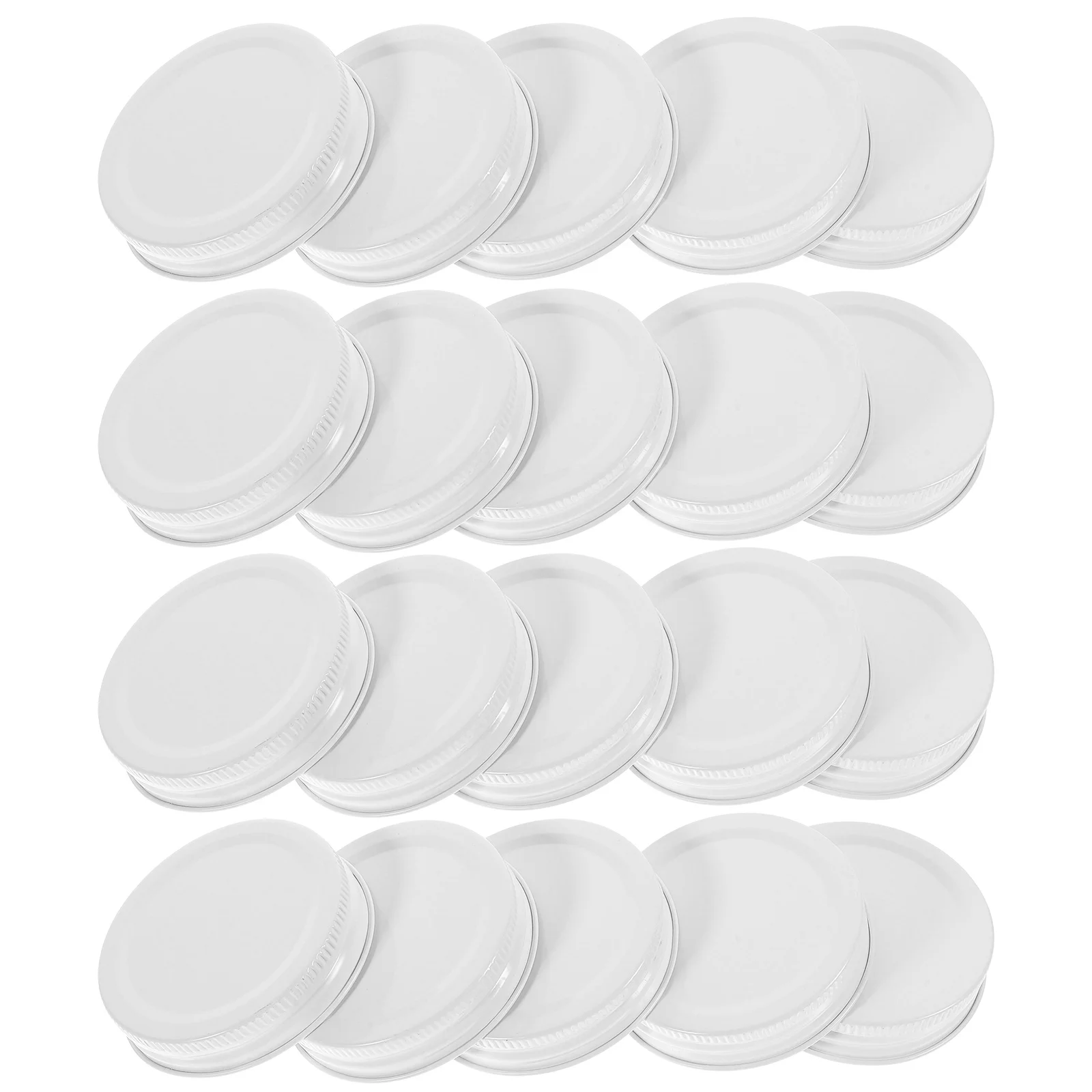 

20 Pcs Tinplate Lid Canning Jars Wide Mouth Seals Metal Regular Lids Multipurpose Airtight