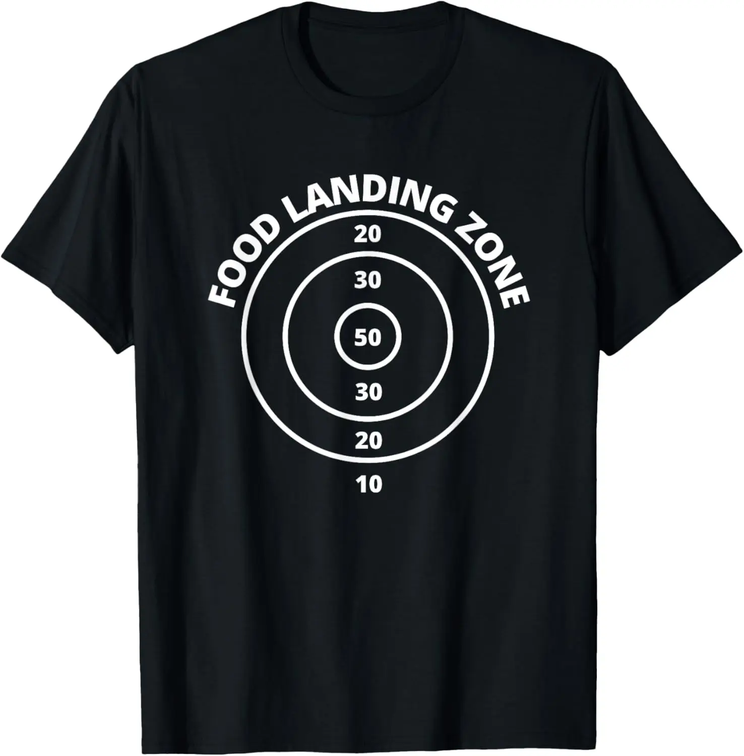 Food Landing Zone Messy Eater Eating Bullseye Target Game T-Shirt