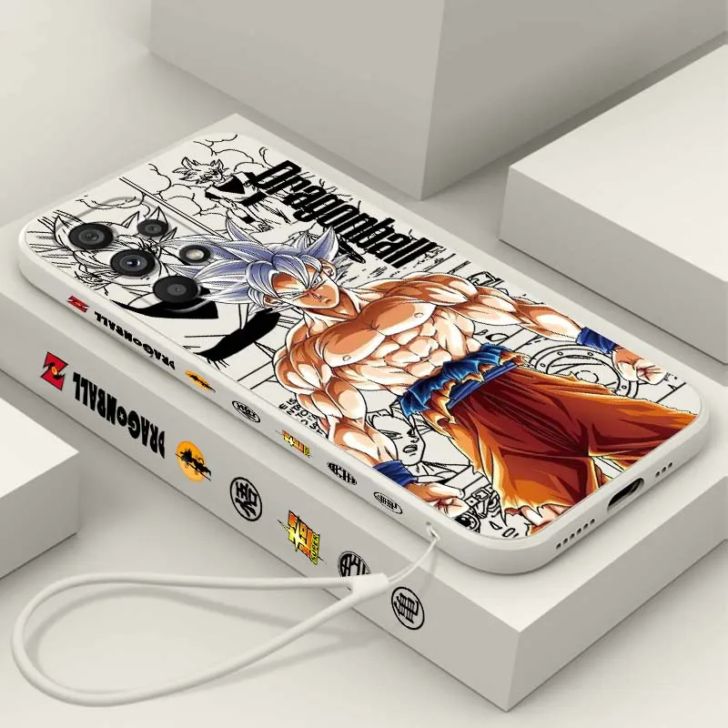 

Dragon Ball Goku Anime Cool For Samsung Note 20 Ultra A04 A05 A13 A15 A14 A12 A22 A23 A25 A42 5G Liquid Left Rope Phone Case