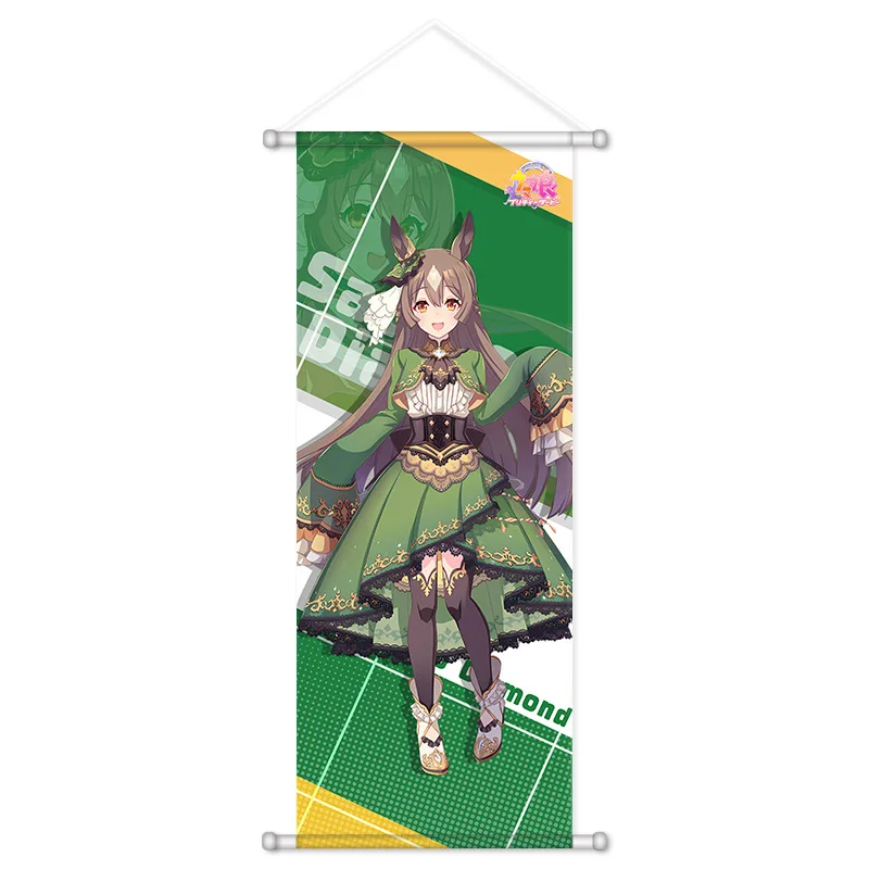 VIKAMA School Girl with Case Anime Wall Scroll Tapestry Classic Student Art Fabric Poster for Bedroom Dorm Room Gift
