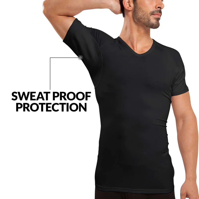 black V NECK TEE