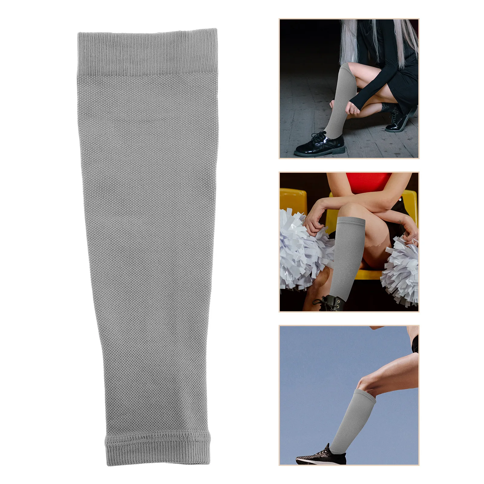 

1 пара однотонных компрессионных рукавов для голени для мужчин и женщин, для занятий спортом, баскетболом, футболом, пеших прогулок, дышащие, эластичные, приятные для кожи