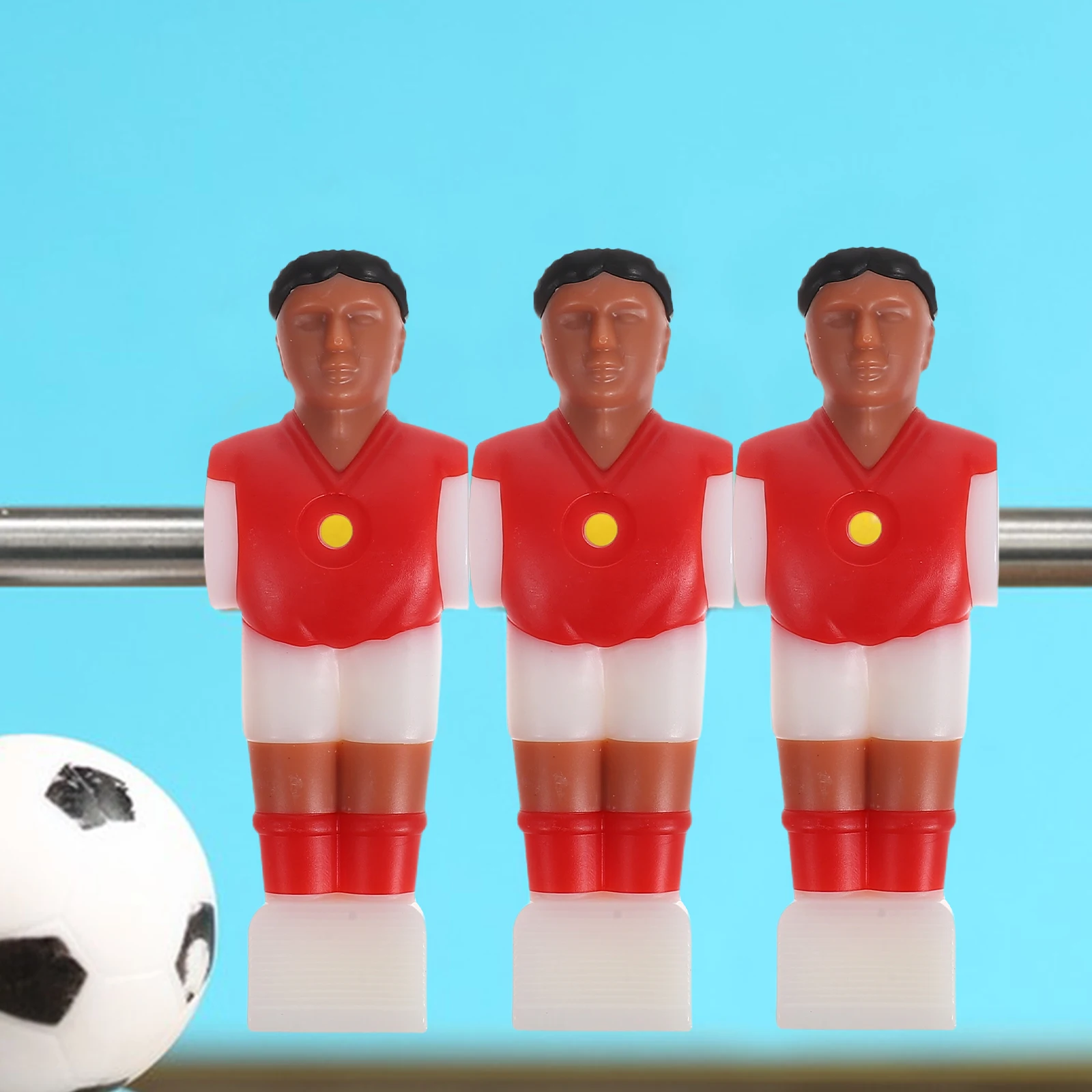 

4pcs Plastic Foosball Men Replacement Tournament Style Soccer Players For 1.4M Table Football Red Blue Set Durable Easy Install
