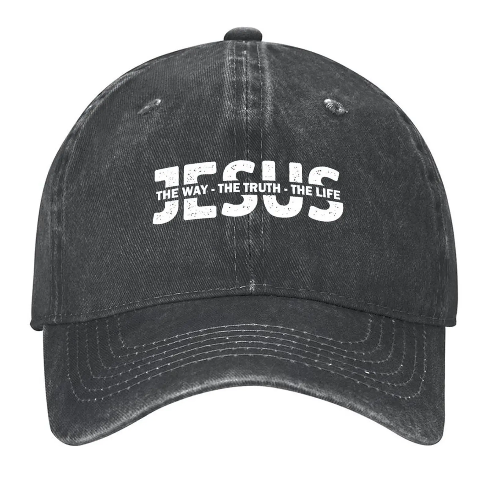 

Jesus The Way The Truth The Life Faith Based Christian Bible Verse Baseball Cap Golf Hat Man Horse Hat Sun Hats For Women Men's