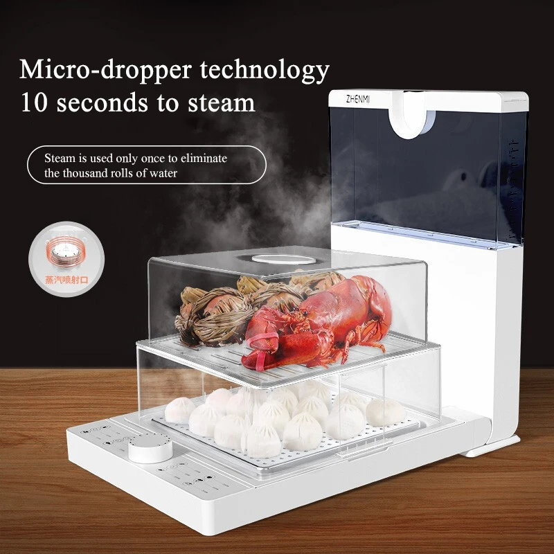 18.8L Steamer Electric Steam Pot Cooking Steaming Food Dumplings Household Pan Warmer Multicooker Electronic Home Cooker Machine