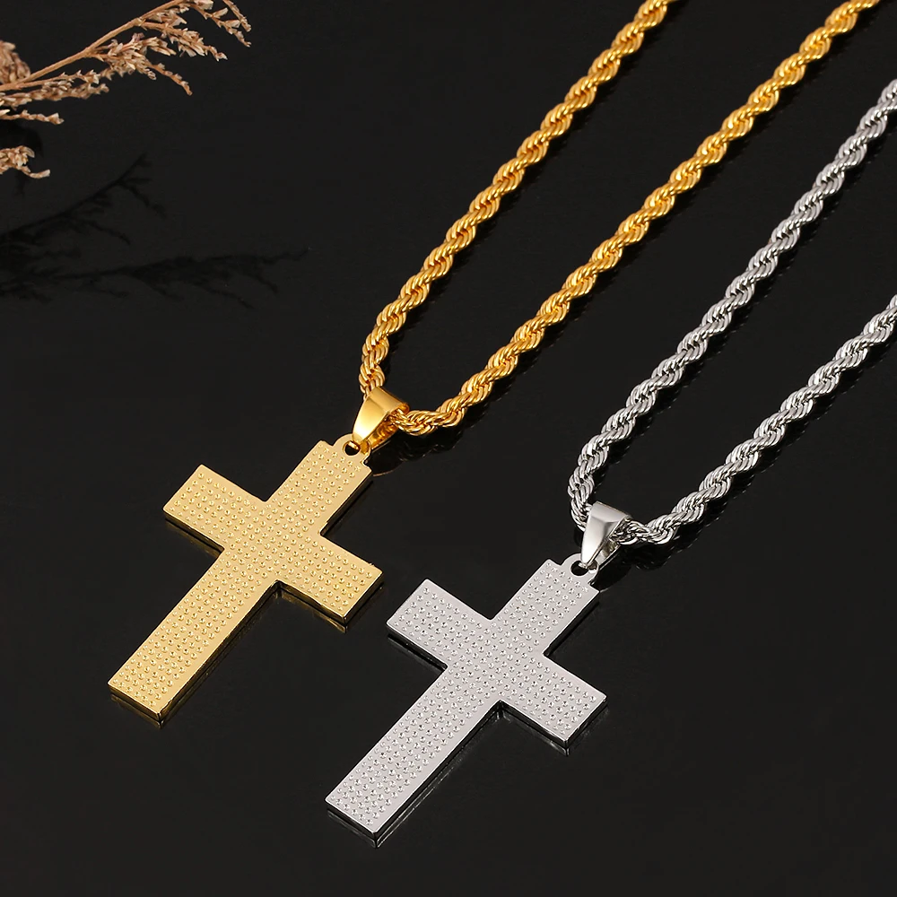 Hip Hop Punk American Flag Cross Necklace Fashion Personality Pendant  Unisex Jewelry Accessories Pendent Gift view 4