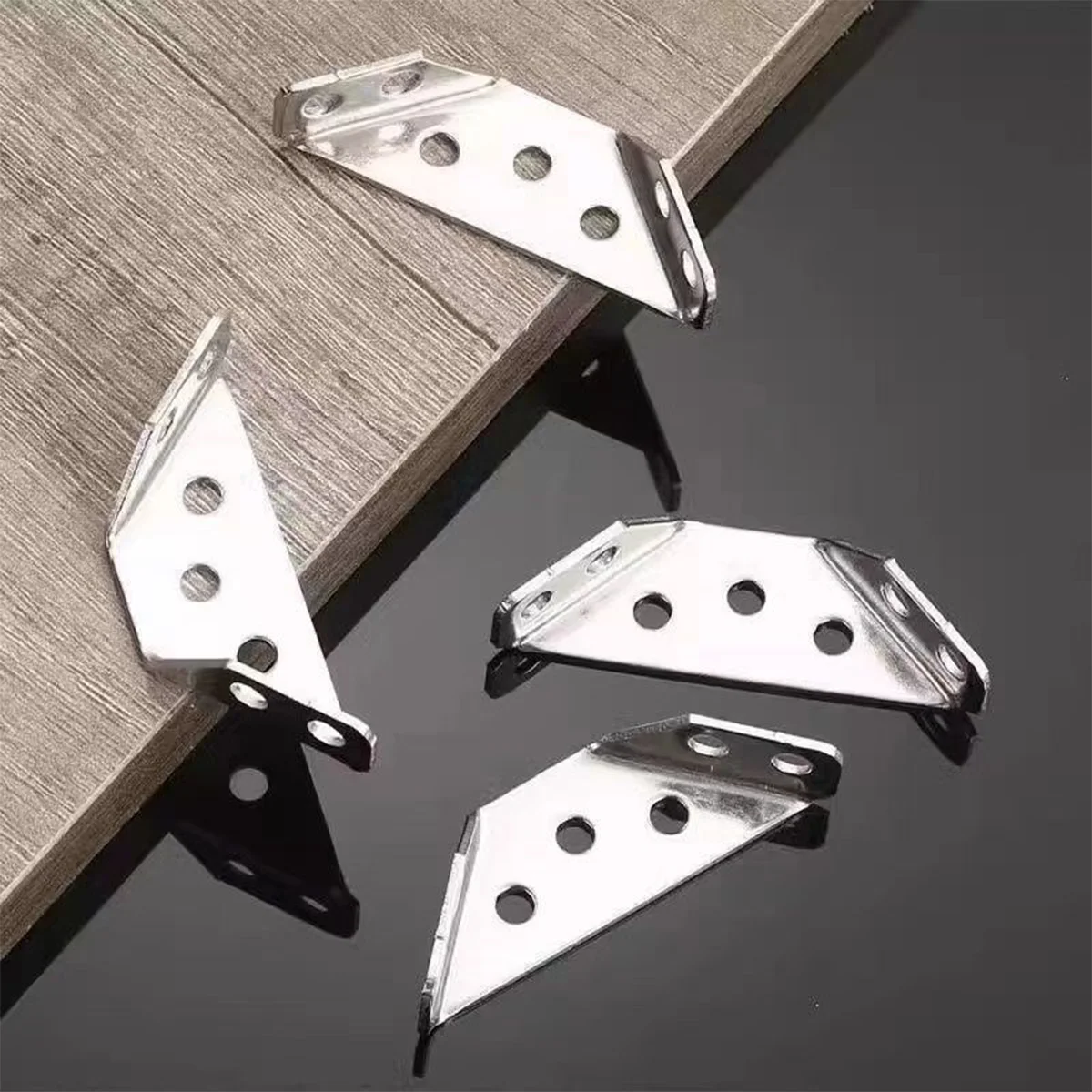 Stainless Steel Triangle Angle Bracket 90 Degree Corner Support Brace Furniture Cabinet Fixing Hardware Accessories