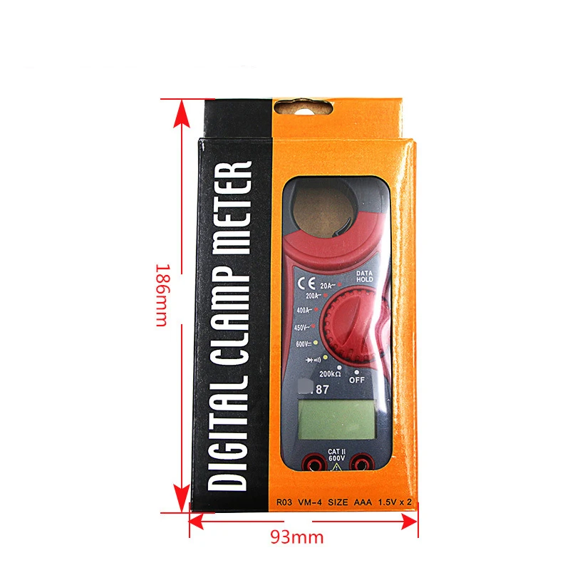 Electrical Measure LCD Digital Clamp Meter AC/DC Multimeter Current Amper Capacitance Pliers Ammeter Resistance Tester