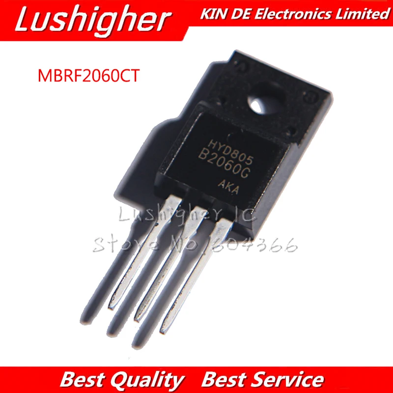 10PCS MBR2060 MBRF2060 20A 60V TO-220F MBRF2060CT