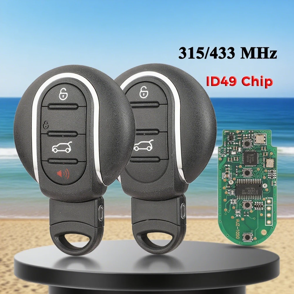 

Jingyuqin ID49 315/433 МГц умный дистанционный ключ от машины 3/4 кнопки для BMW Mini Cooper F55 F56 F57 COUNTRYMAN F60 CLUBMAN F54 2015-2018