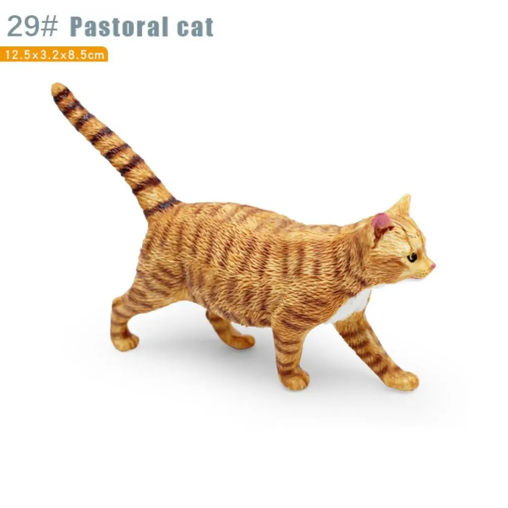 Cute PVC Simulation Cat Model Garfield Persian Cat Pastoral Cat Lifelike Cat Action Figures Simulation Pet Car Decoration