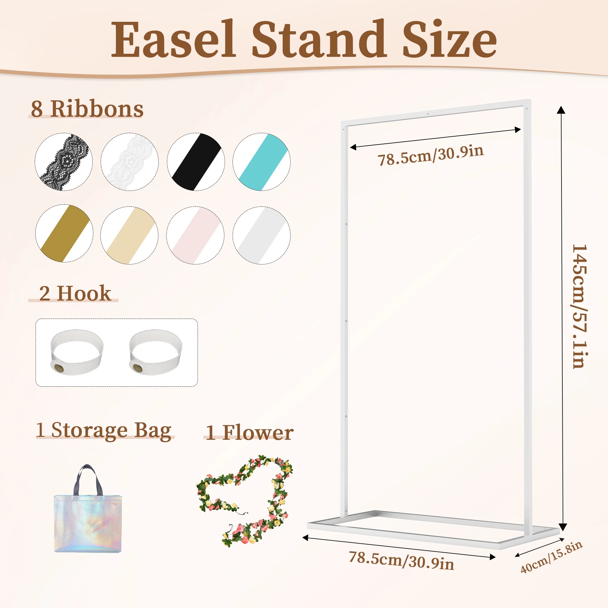 1 Piece, Rectangular Wedding Stand, Welcome to Our Wedding Sign Stand, Adjustable Wedding Sign Floor Stand, Poster Suitable for Wedding Party Decorations