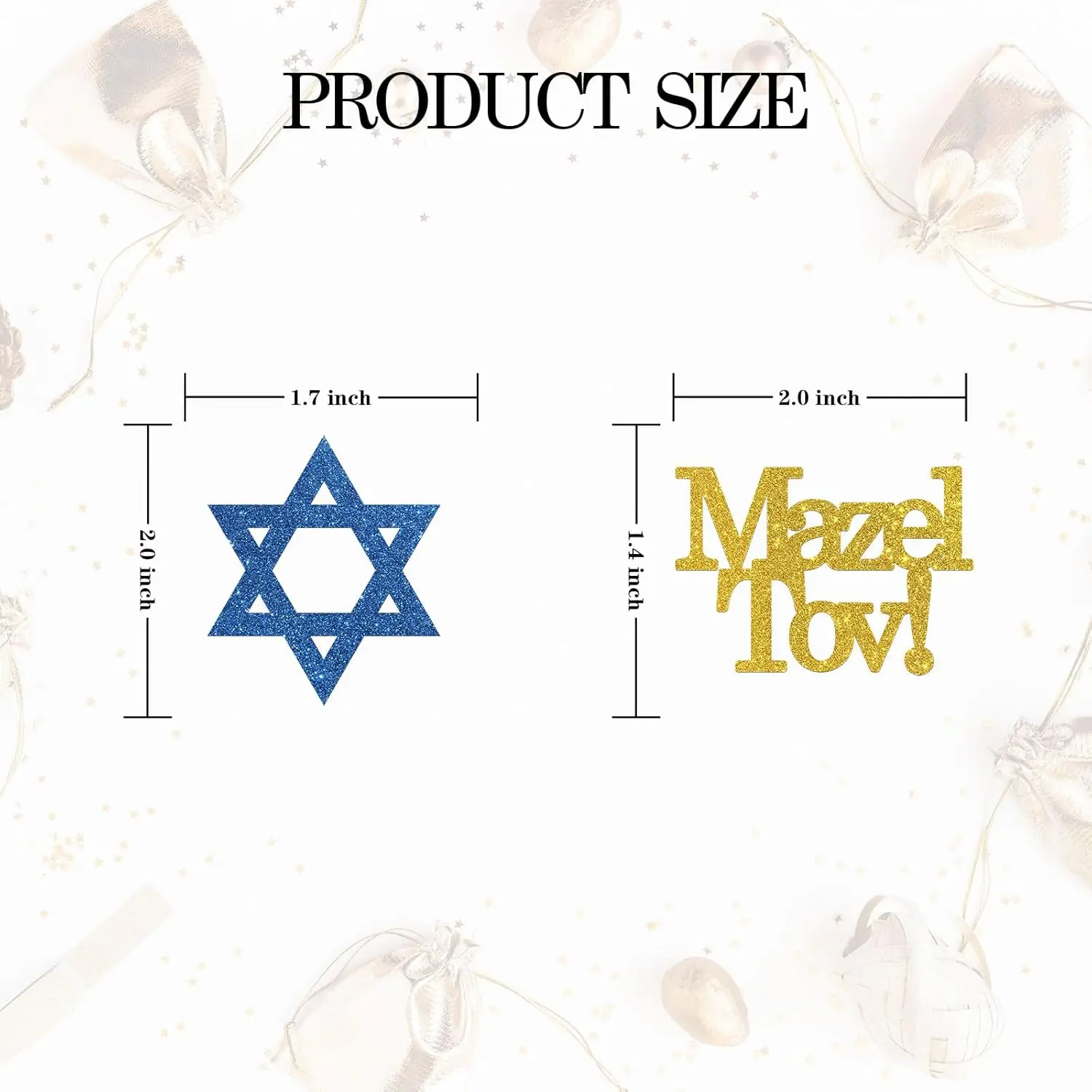 Mazel Tov Cupcake Topper, Verlobung, Babyparty, Bar Mizwa, Geburtstag, Hochzeit, jüdische Partydekorationszubehör – Detail 6