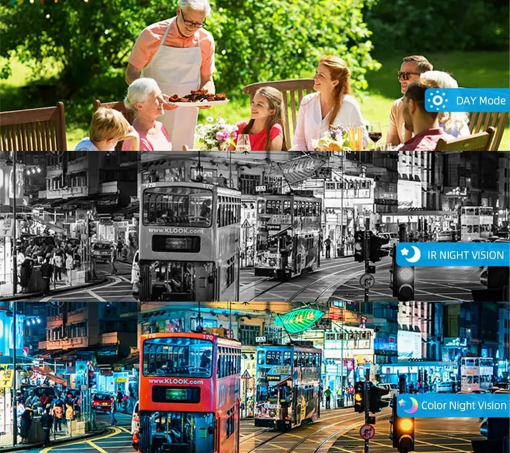 Smart Life 5MP Wifi Bullet Security Camera with Color Night Vision Outdoor Wireless Tuya CCTV Vide Surveillance  2 Way Audio