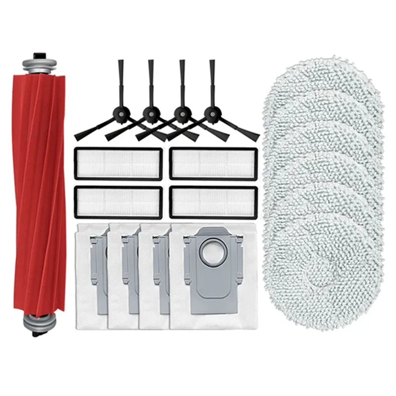 

ABZA-Для Roborock Qrevo Pro/ Qrevo Maxv/ Qrevo S Робот-пылесос Основная боковая щетка Hepa-фильтр Швабра Тканевые мешки для пыли