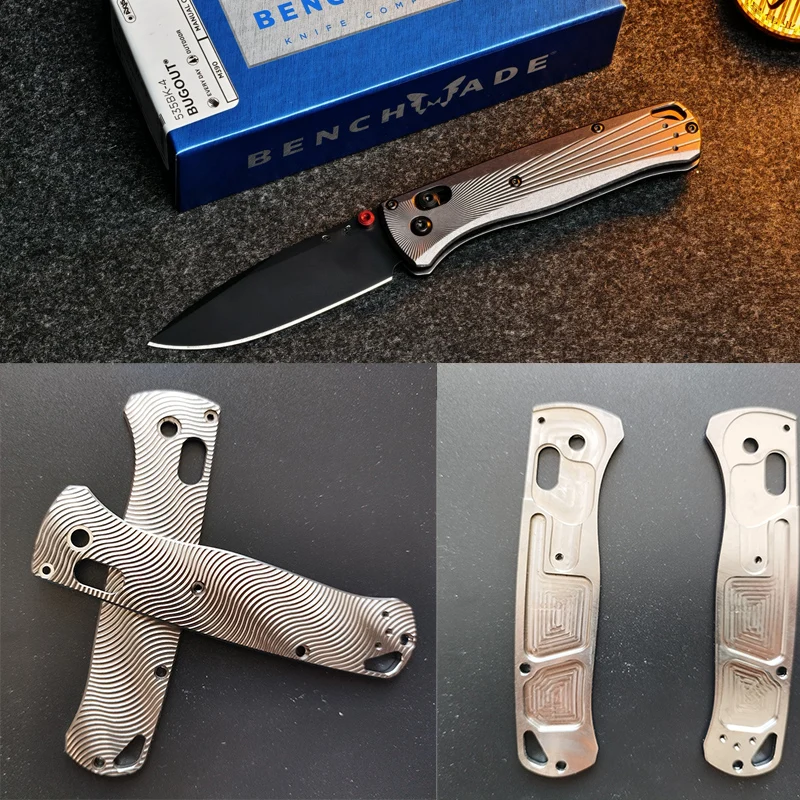

Титановая ручка с волнистым узором на заказ, весы для оригинального ножа Benchmade Bugout 535, аксессуары для самостоятельного изготовления, часть