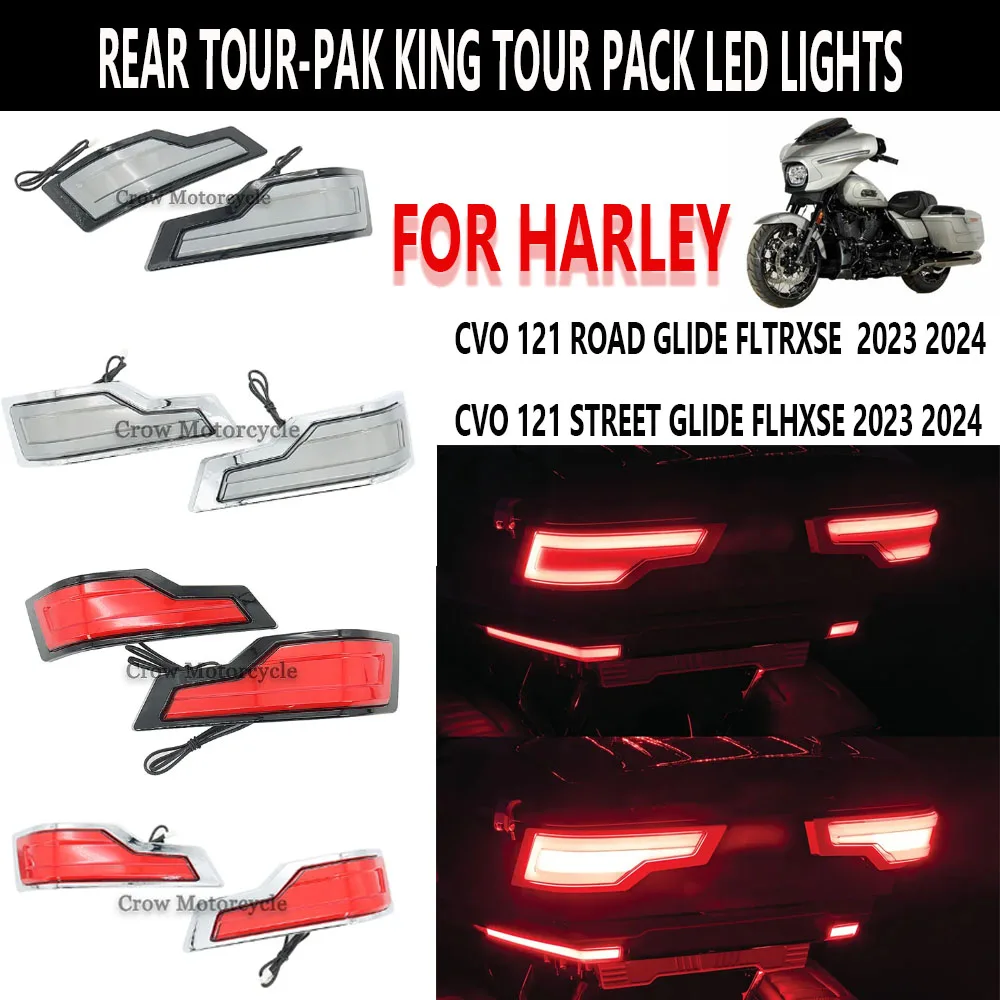 

CVO 121 Motorcycle Rear Tour-Pak King Tour Pack LED Lights For Harley CVO 121 Road Glide FLTRXSE / Street Glide FLHXSE 2023 2024