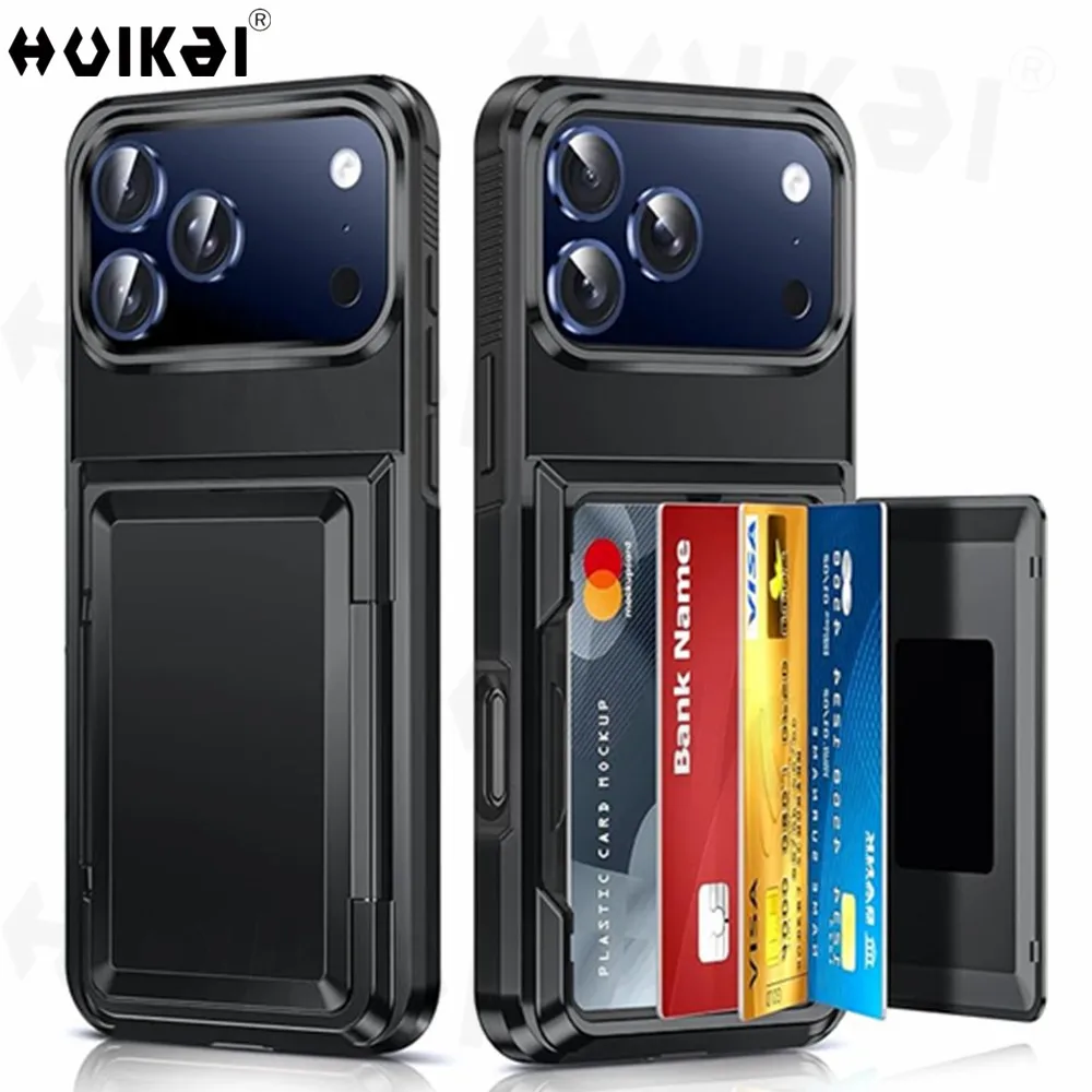 Wallet Case For iPhone 17 Pro Max 16 Pro Max 15 14 13 12 Protective Credit  ID Card Holder Heavy Duty Protection Shockproof Cover - AliExpress 202192403