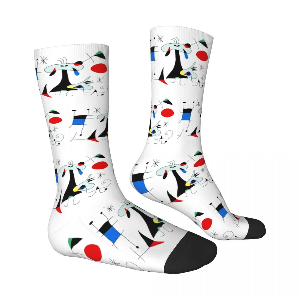 Joan Miro Calzini surrealismo astratto Harajuku Calze di alta qualità Calzini lunghi per tutte le stagioni Accessori per regali per uomo e donna
