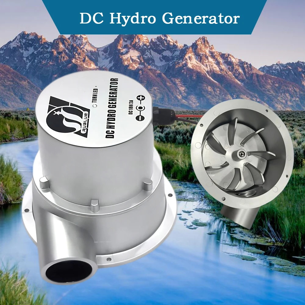 Small Hydroelectric Generator DC18V 2A Water Turbine Generator Brushless DC AC Hydraulic Pump Generator High Power Generator