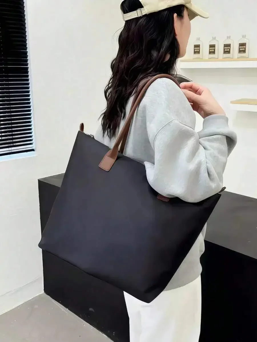 

Simple Fashion Large Capacity Oxford Tote Bag For Women Lightweight Shoulder Bag Casual Handbag Commuting Short Trips