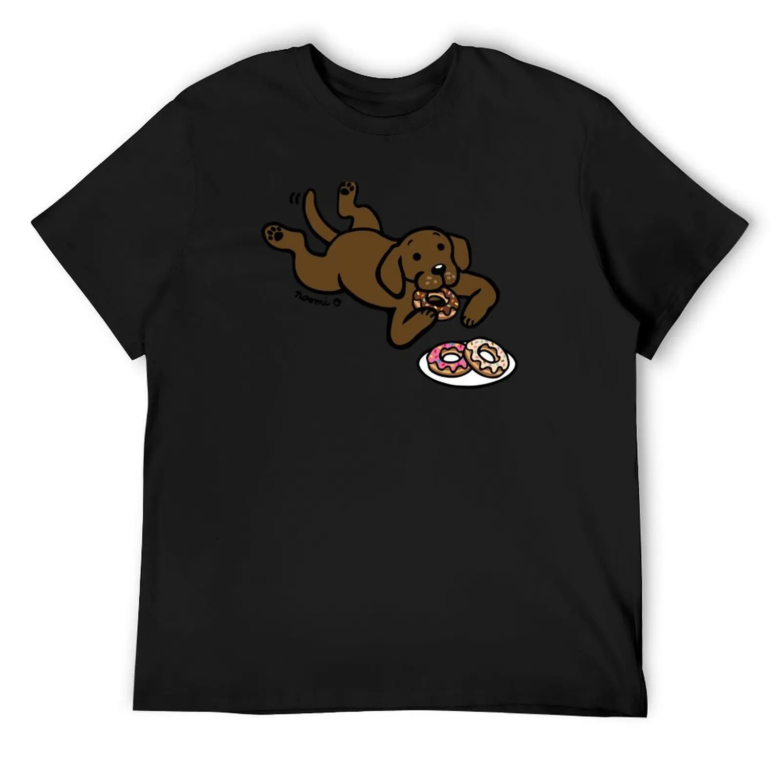 

Chocolate Labrador and Donuts T-Shirt korean fashion tshirts personalised boys animal print heavyweights outfits for men