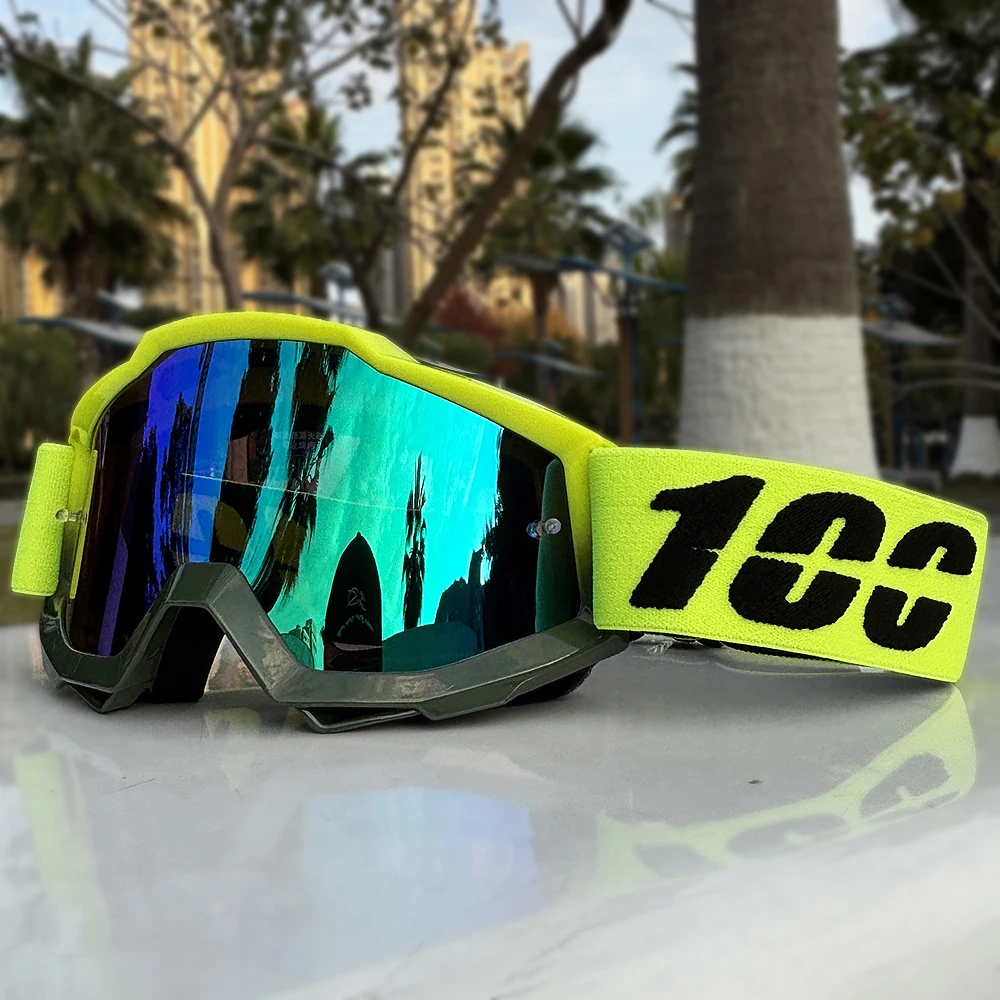 

100 Motocross Goggles Motorcycle Glasses Sunglasses Silicone Anti-slip High Quality Windproof Cycling Racing Goggles