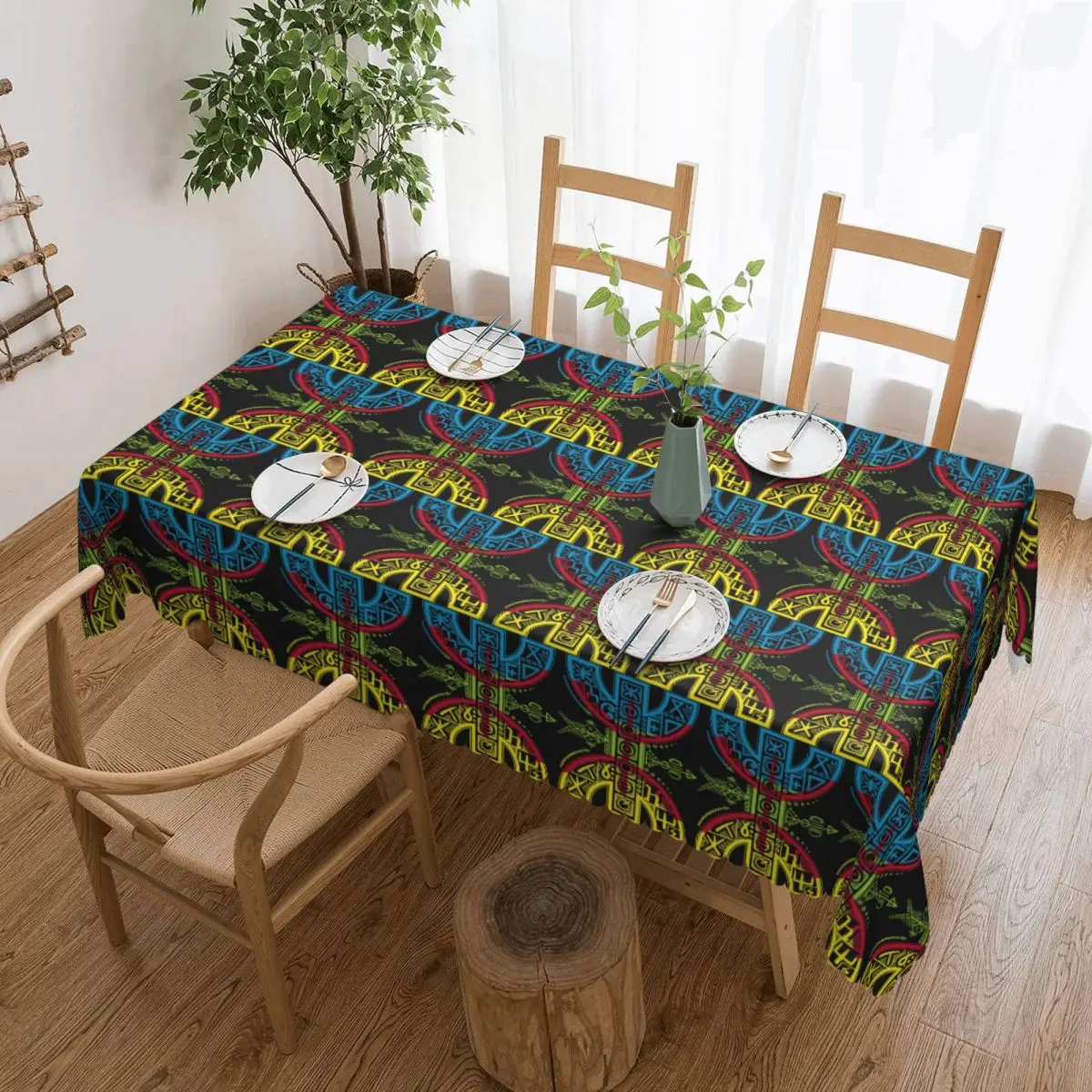 Kabyle Jewelry Amazigh Morocco Tablecloth Restaurant Kitchen Rectangular Tablecloth Tablecloth Outdoor Dining Table Cover