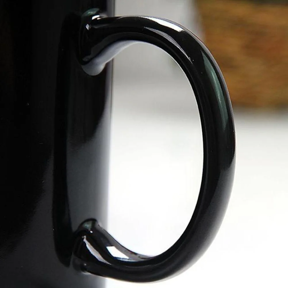 

Heat Sensitive Color Changing Ceramic Cup Black Mug for Coffee Tea Milk Hot Drinks Pattern Display Home Office Cafe