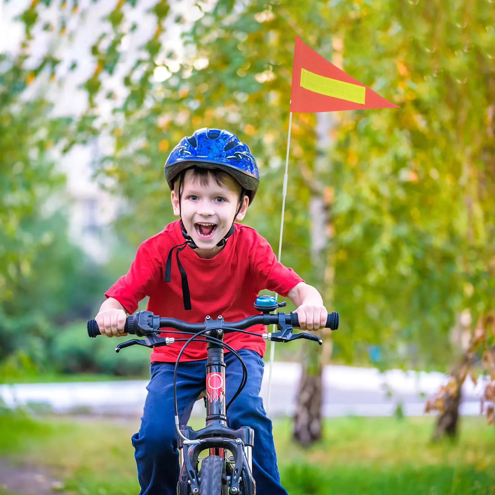 

1 комплект: Детский флаг-погон для велосипеда, прочный, съемный, высокой видимости, для детских велопрогулок на улице, яркий