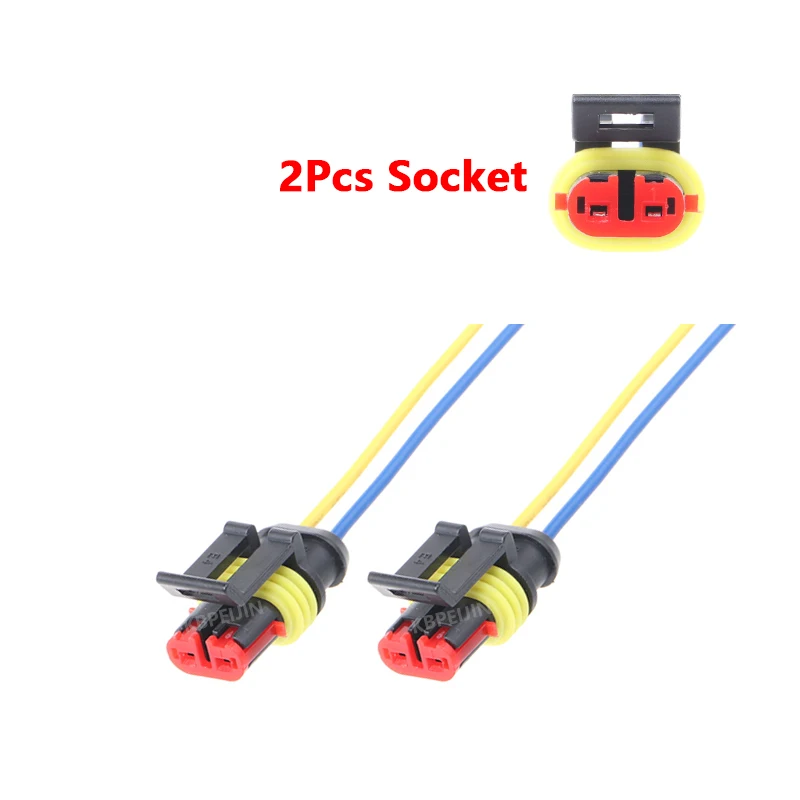 

For Range Rover Tesla Car Light Socket Horn Plug Wire Harness Connector Accessories 2PC