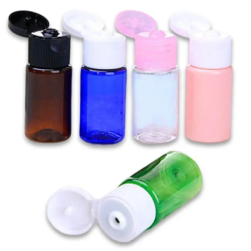 20Pcs 10Ml Plastic Clear Flessen Met Flip Caps Lege Pet Cosmetische Parfum Containers Draagbare Makeup Tools Reizen Accessoires