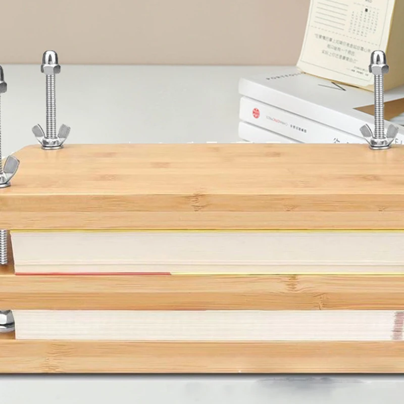 Picture 5: Book Press Wooden  Press Bookbinding Stable Book Binding Tool Manual Paper Press Handmade Book Binding 2/3Floor Desktop DIY Tool
