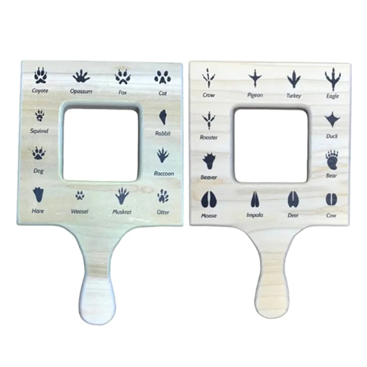 Nature Guide Finder Toddler Wooden Handheld Toy Double-Sided Board Outdoor Plant Children-CJAS