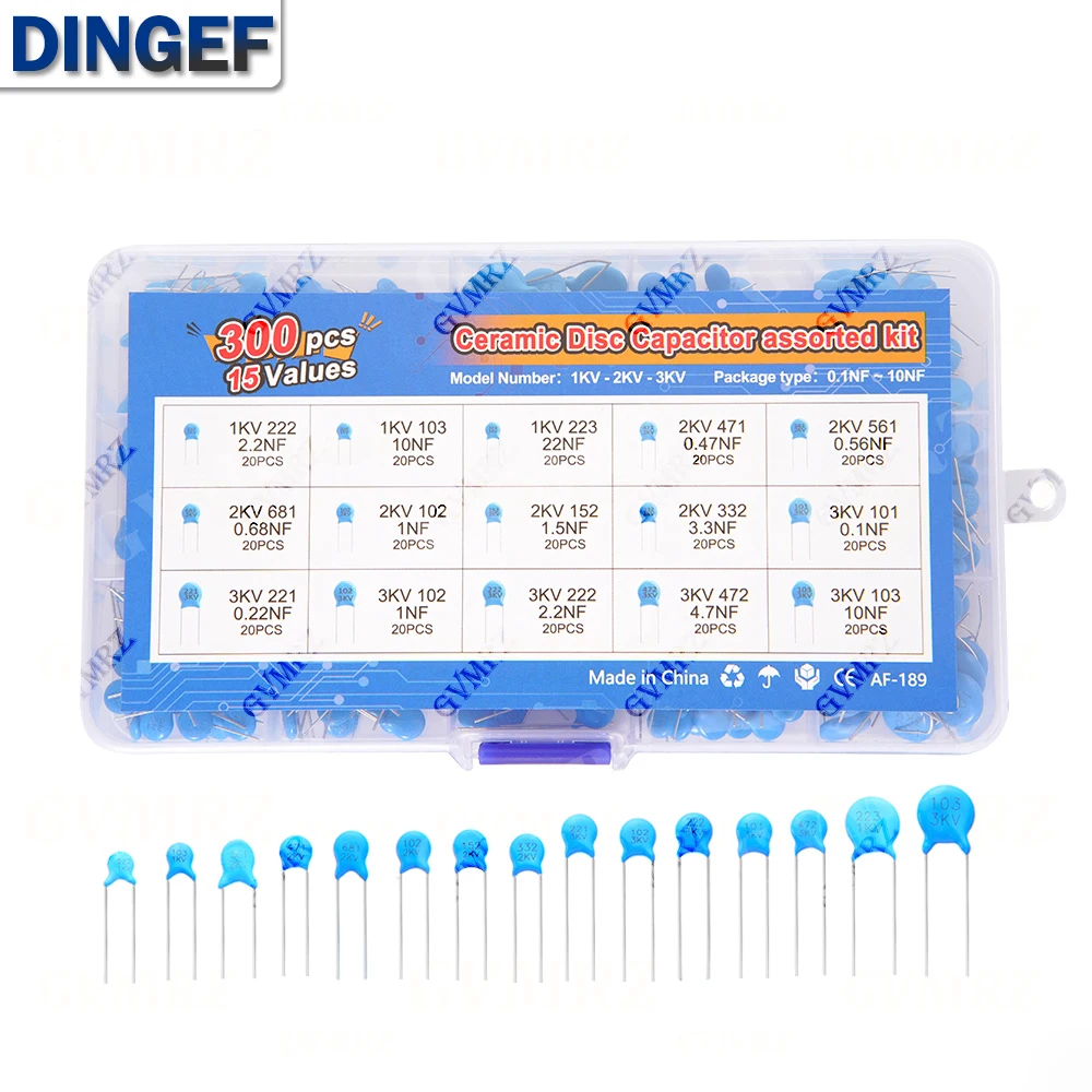 High voltage Ceramic Capacitor KIT 1KV 2KV 3KV 5PF 30PF 47PF 56PF 100PF 220PF 1NF 2.2NF 3.3NF 4.7NF 10NF 100NF 471 222 223 103