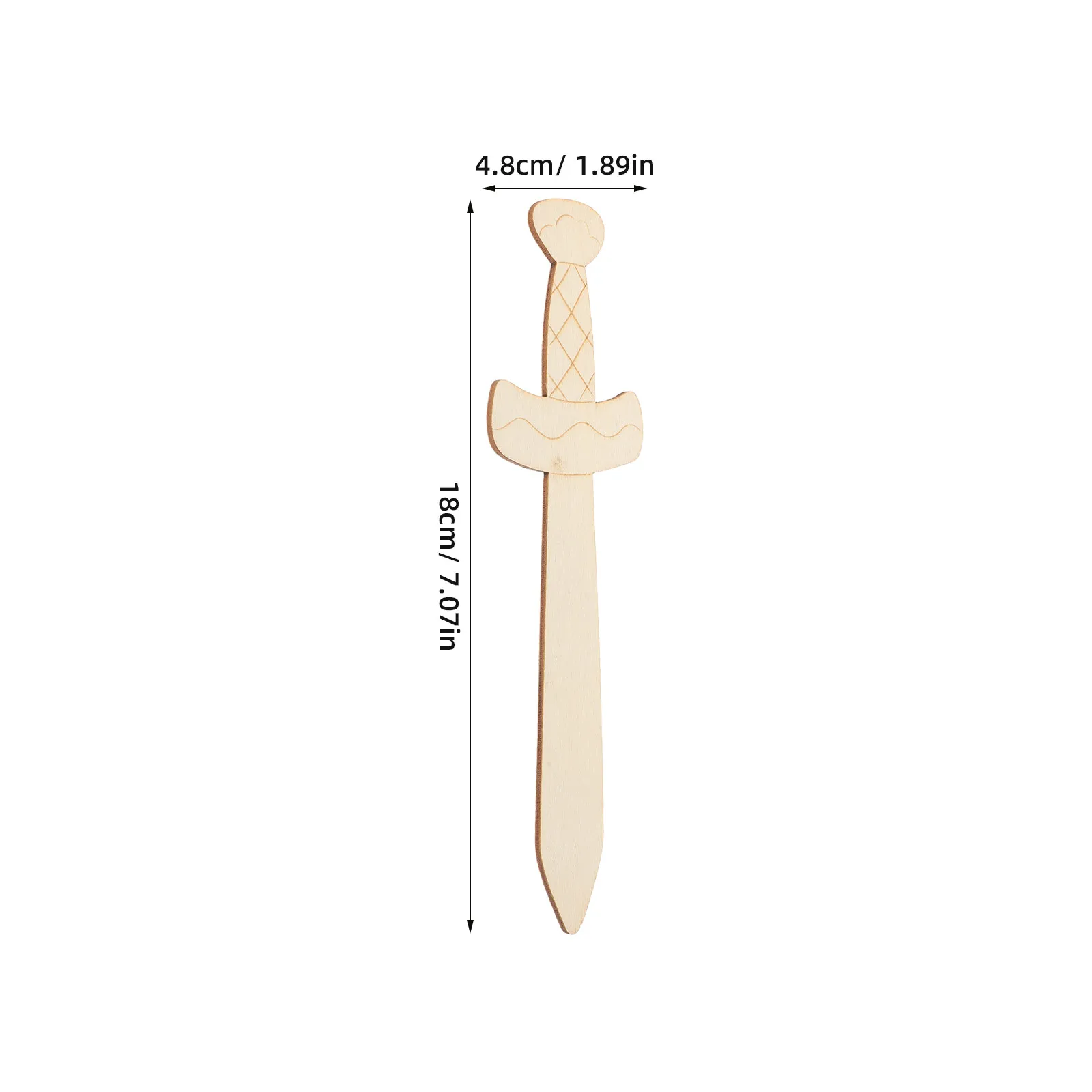 20Pcs Wooden Swords to Decorate Unfinished Wood Sword Craft Shapes for Birthday Party Classroom Family Bonding Creative Painting - view 5
