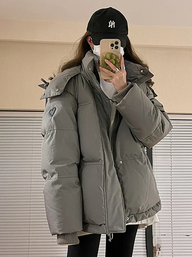 Cotton Padded Coat Women Korean  Loose Parkas Winter Thicken Hooded Snow Wear Warm Windbreaker Oversized Casual Jacket Chaqueta