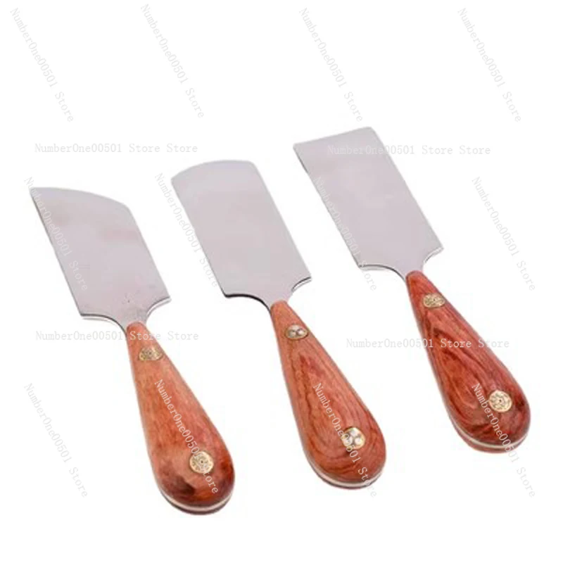 DIY Handmade Professional Tools Leather Paring Knife Leather Paring Knife Convex Knife M390 Pink Steel with Rosewood Handle