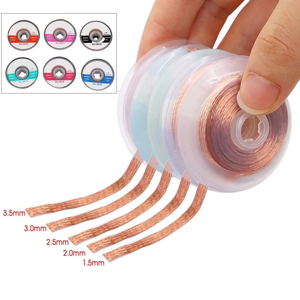 Desoldering Braid 1-3.5mm 1.5M Welding Wires Desoldering Braid Solder Suction Tape Maintenance Solder Remover Wire Repair Tool