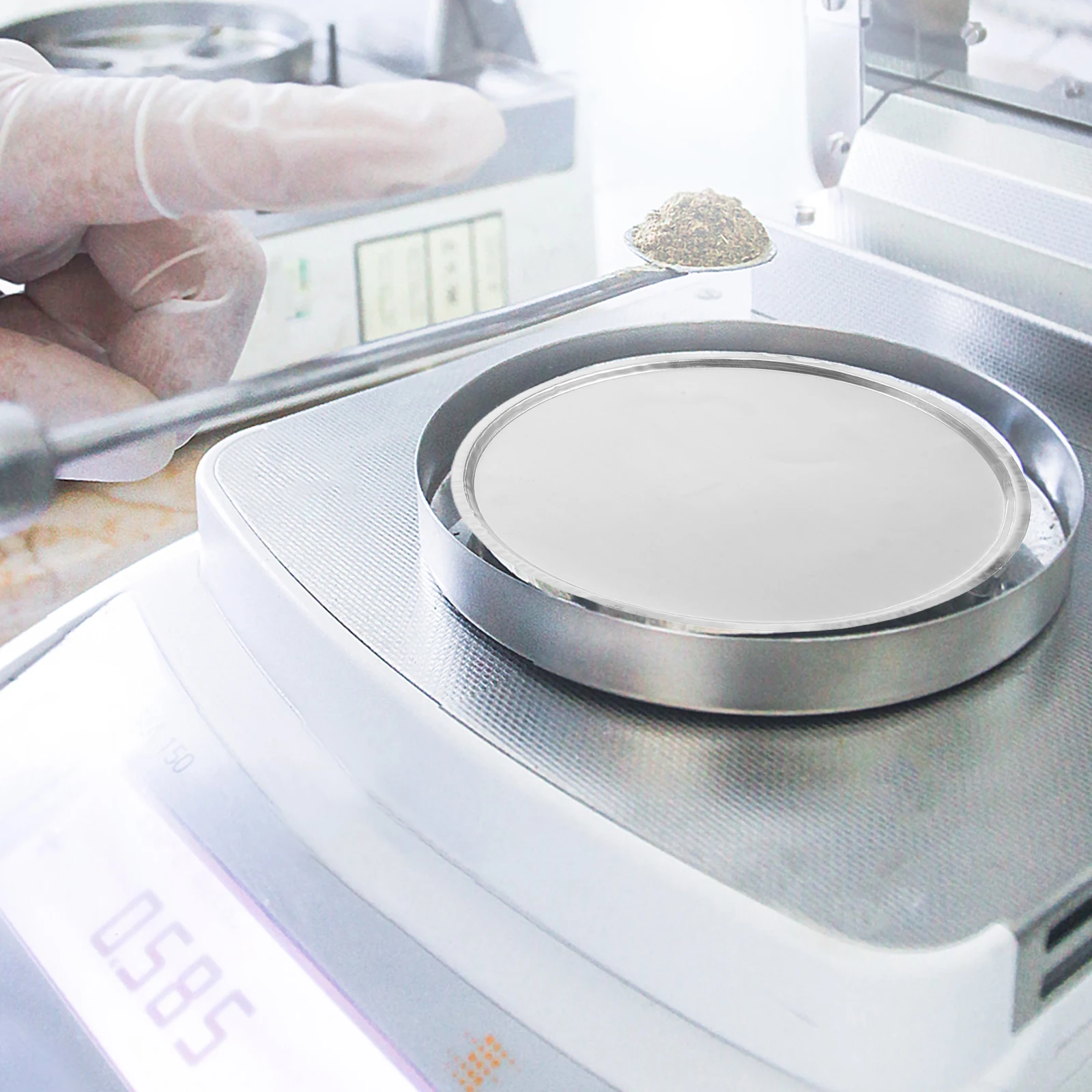 

10pcs Lab Weighing Dishes 50Ml Aluminum Weighing Trays Liquid Powder Dispensing Containers Reusable For Laboratory