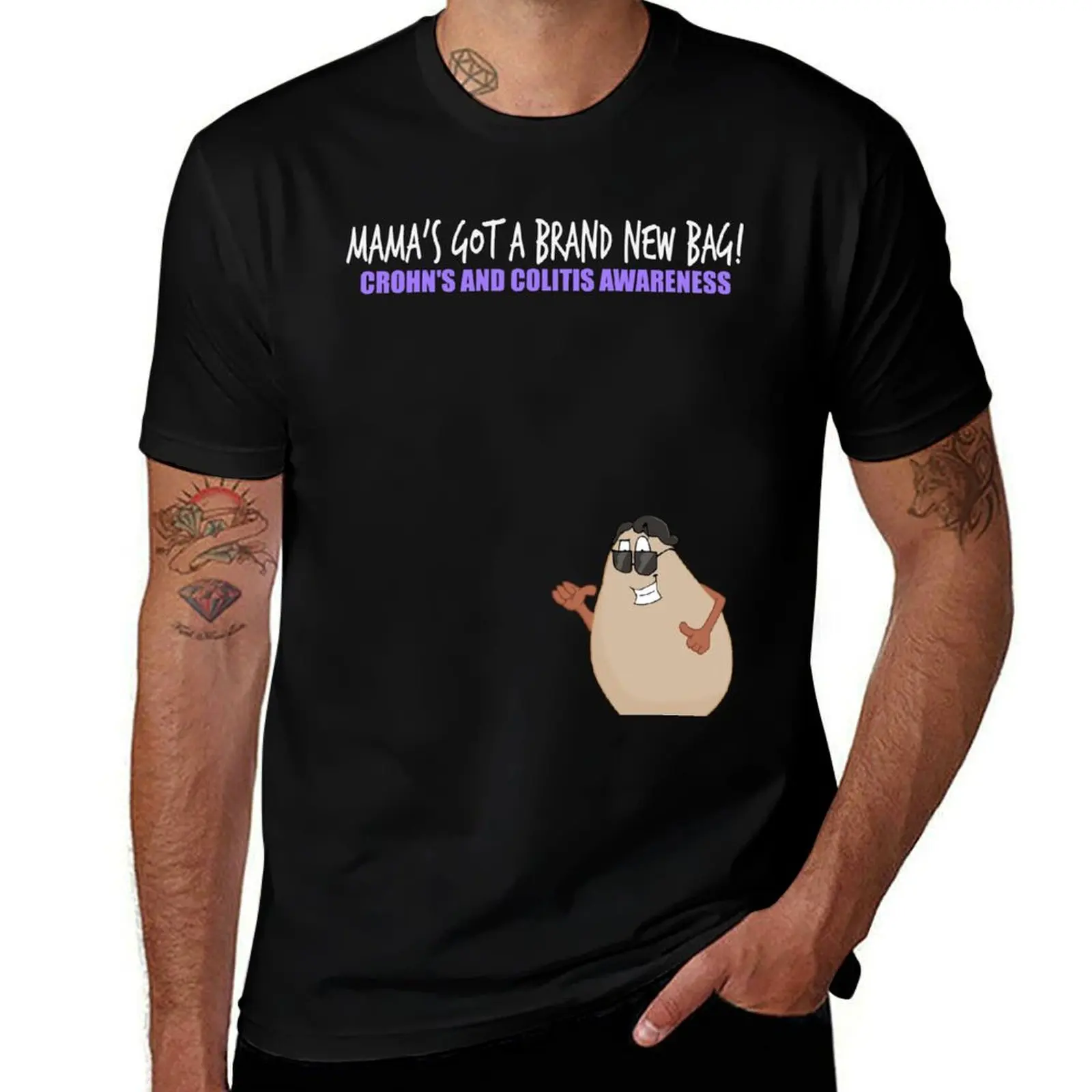 

Mama's got a brand new [stoma] bag! - Crohn's and Colitis awareness T-Shirt anime tshirt man t shirts for men casual T-Shirt
