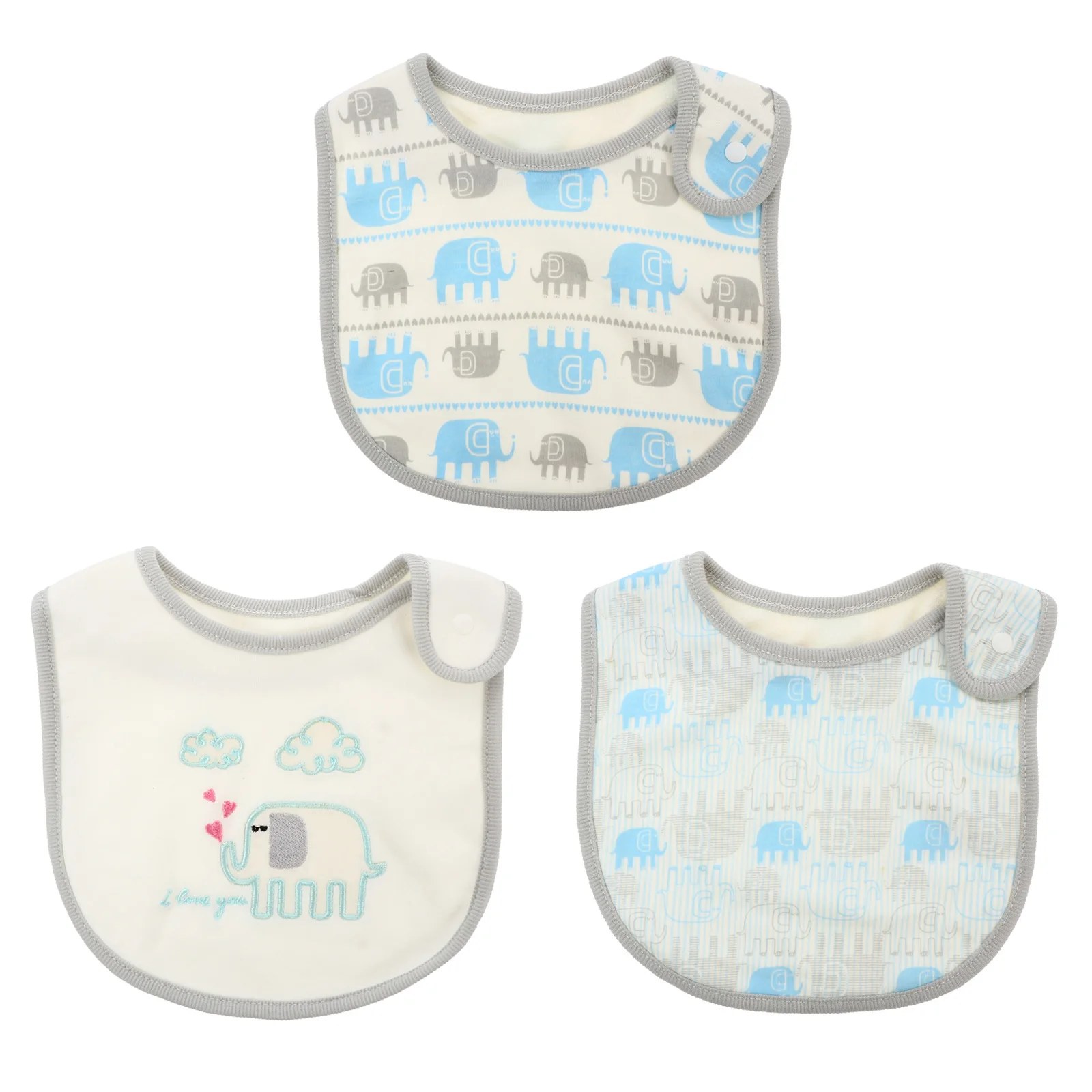 

3 Pcs Baby Bibs Cotton Saliva Towels Infant Nursing Drool Absorbent Newborn Burp Cloths Teething Toddler Mess Free Travel