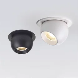 Rotating Embedded LED Downlights 7W 9W 12W 15W 20W Hole Size 75mm COB Ceiling Spotlights Anti Glare Tube Lamp AC90-260V For Home