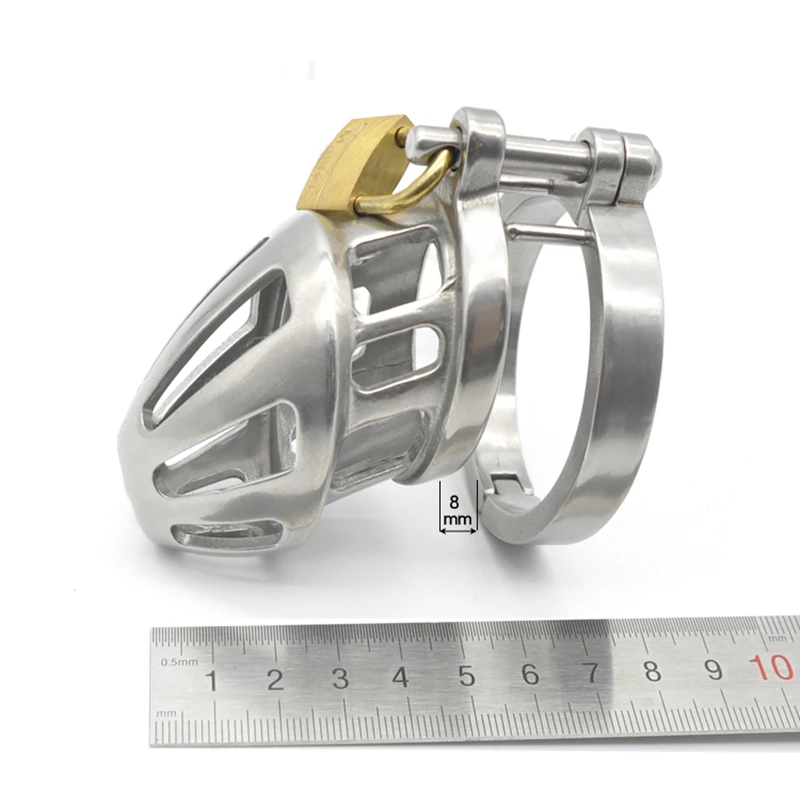 BLACKOUT 316 Stainless Steel BON4M Male Chastity Device Cock Cage Openable Penis Ring Men Virginity Lock Adult Sex Toys