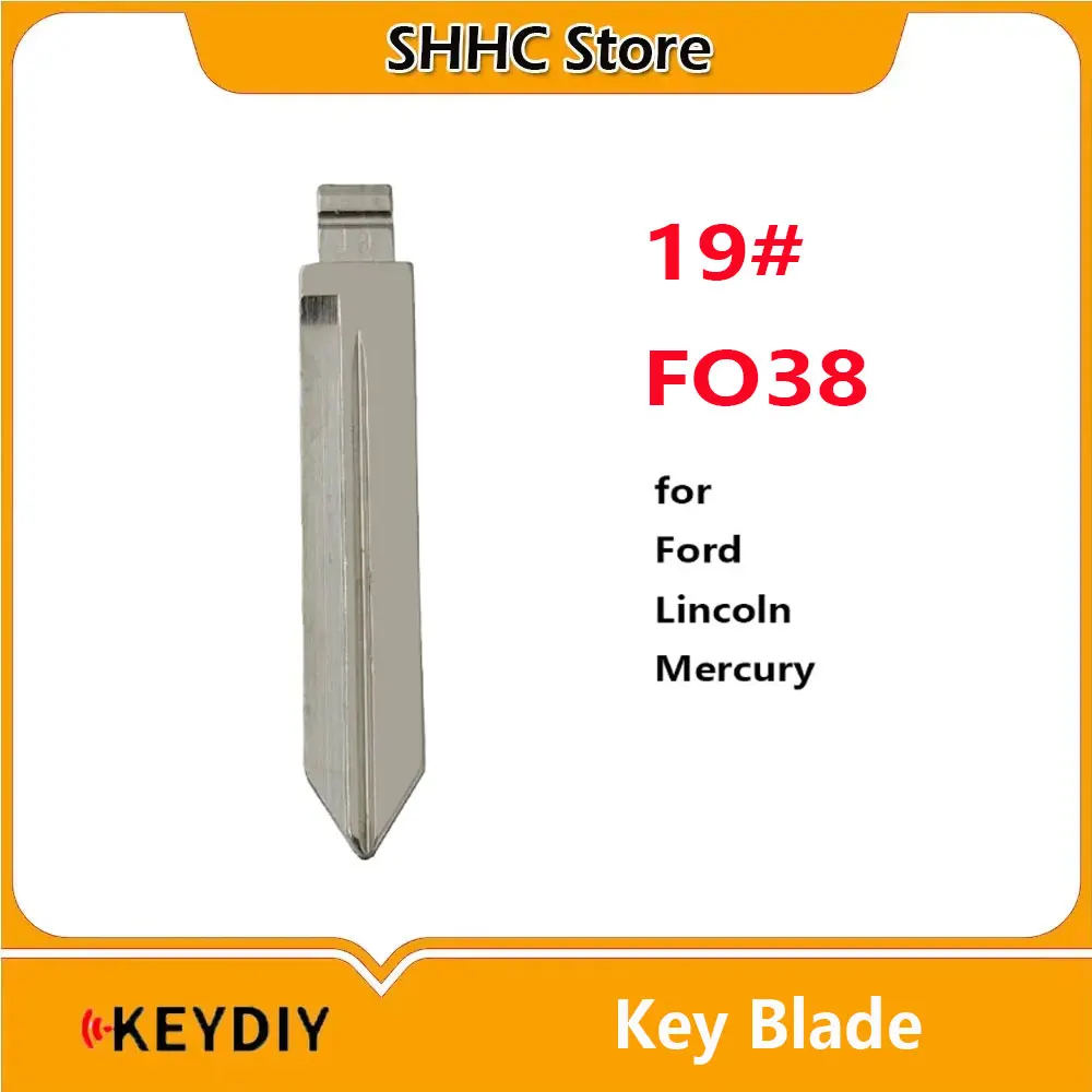

10PCS 19# FO38 Uncut Blank Metal Key Blade Blank for Ford Lincoln Mercury in USA Car Remote Key Blank for KEYDIY VVDI JMD Remote