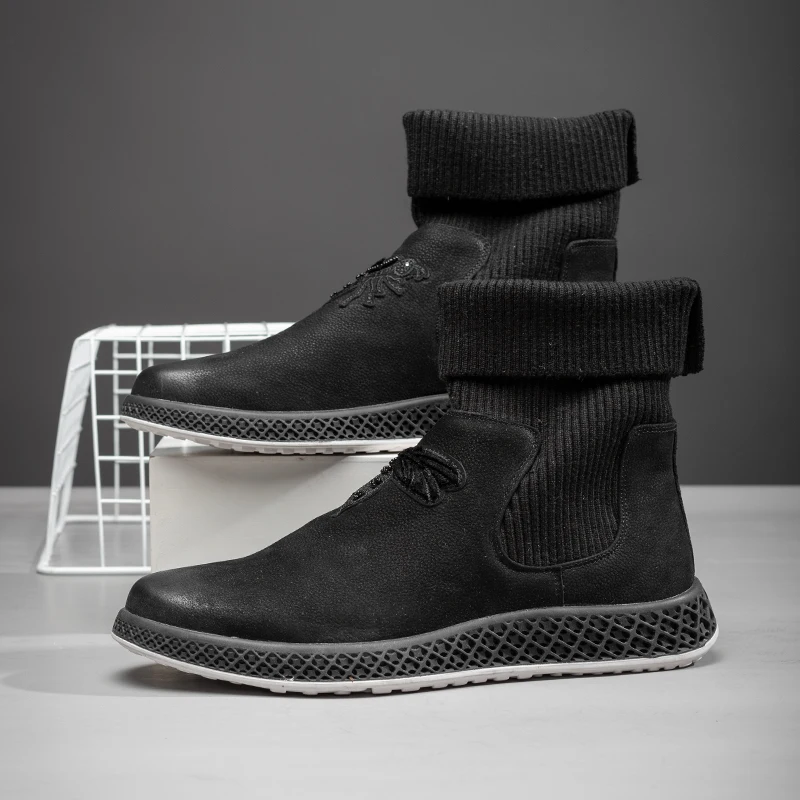 Fashionable high top trendy socks and shoes, boots 80710