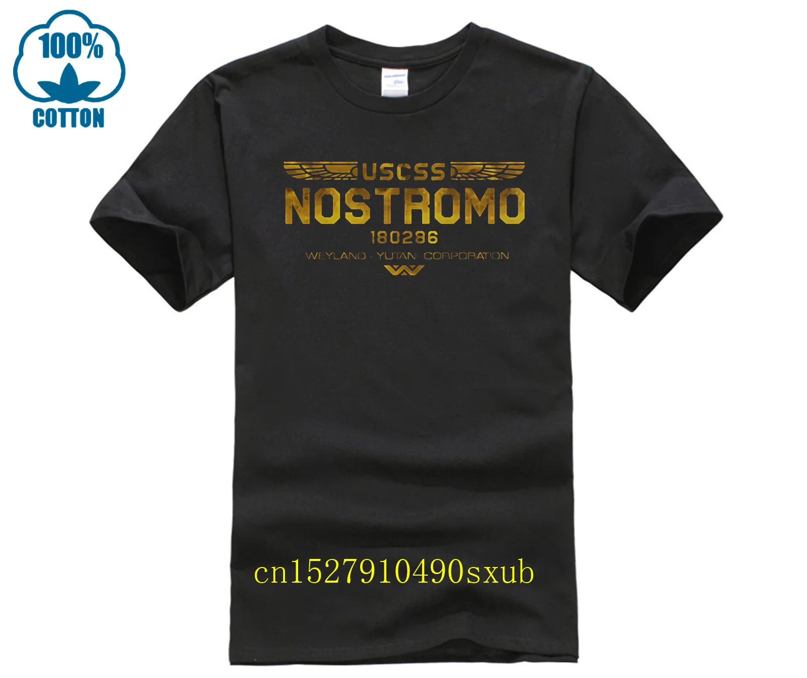 Uscss Nostromo 180286 t-Shirt men Prometheus Alien Weyland Yutani printed Tee Shirt adult summer T-Shirt t-shirts, Plus size