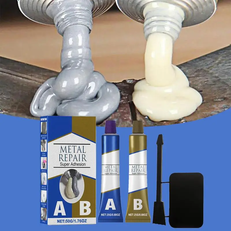 Metal Adhesive 2PCS Liquid Metal Filler Strong Casting Glue Welding Glue All Purpose Repair Glue For Metals Cast Iron