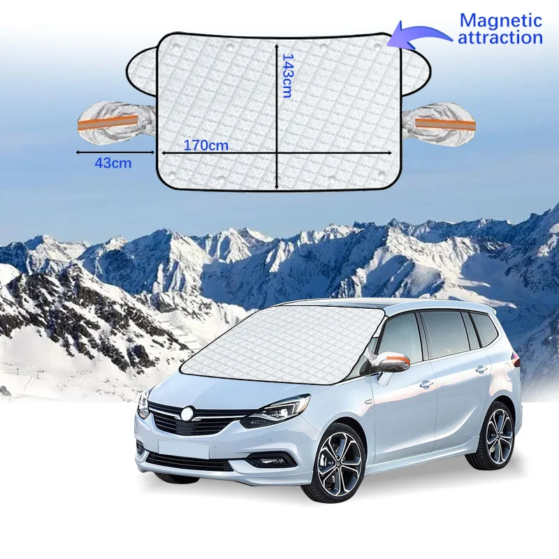 

Car Windshield Cover Magnet Winter Window Snow Shield Anti Frost Auto Front Window Snow Cover For Opel Zafira